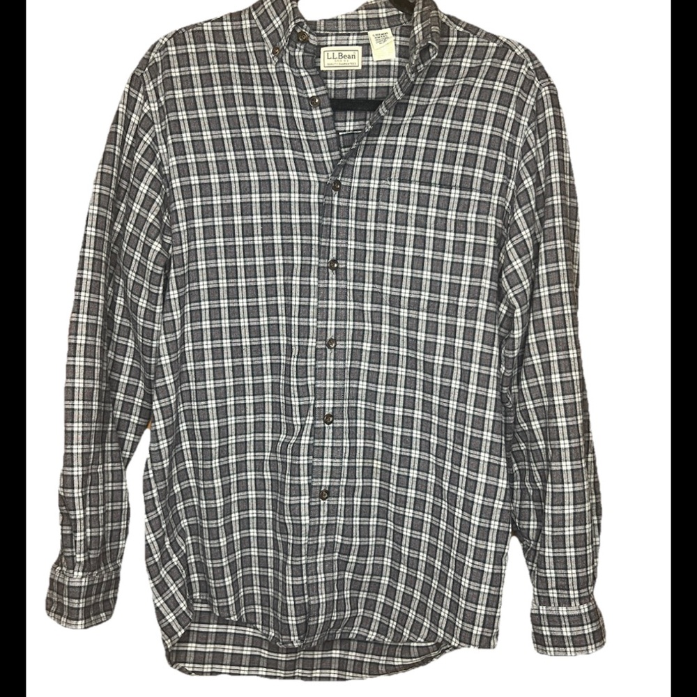 L.L. Bean Men's Black Plaid Shirt